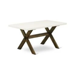 East West Furniture Kitchen Set, A Modern Table And Dining Chairs With Linen Fabric Seat (Pieces Option) - X726MZN32-5 -Gourmet Interiors 3a601628 f71d 46e9 a085 87c32b82741e