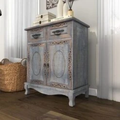 Gray Wood Intricately Carved Vintage Cabinet - Grey - Dresser 33 Gray Wood Intricately Carved Vintage Cabinet - Grey - Dresser -Gourmet Interiors 3bcc1335 3730 44bd abe9 e54d142e55f2
