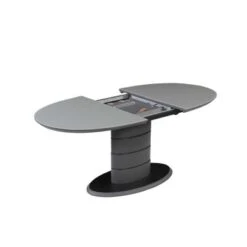 Somette Kenya Extendable Dining Table With Art Deco Stripe Base - Black -Gourmet Interiors 3c93f256 efe2 4c2d a229 ba5179cfd747