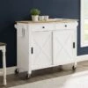 Laurel Kitchen Island/Cart - 18"x42"x32.63" - Portable - White - Wood -Gourmet Interiors 3caf6a50 61b5 4f12 9f02 53e2f7afb1f0
