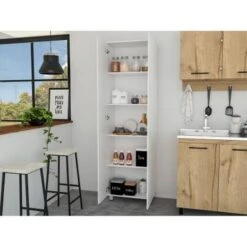 FM Furniture Pensacola, Double Door Pantry Cabinet, Five Interior Shelve - N/A - White 35 FM Furniture Pensacola, Double Door Pantry Cabinet, Five Interior Shelve - N/A - White -Gourmet Interiors 3cb52e25 de1d 4356 b609 dbeb7fc1e515