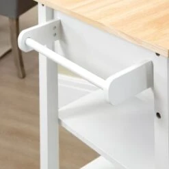 HOMCOM Compact Kitchen Island Cart On Wheels, Rolling Utility Trolley Cart With Storage Shelf & Drawer For Dining Room - Grey -Gourmet Interiors 3ce9b352 186e 4103 a5cf 9ba29c47353e