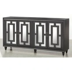 Lifestorey Lavoy 4-Door Mirrored Buffet/Sideboard - Black -Gourmet Interiors 3cefdc9f e2ab 4669 b68b a022be662238