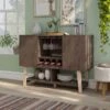 Carson Carrington Ingrirud Modern 4-bottle Buffet Server - Walnut Oak -Gourmet Interiors 3d52e919 e877 4b2c 80a7 f2996c37b48b