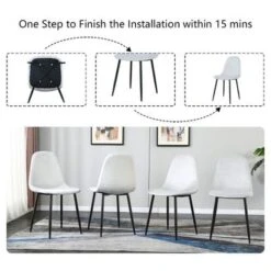 Sicotas 4 Piece Dining Chairs Set For Kitchen Living Room - Grey/Black -Gourmet Interiors 3eb31cfa 7789 46b9 9139 38c95f75c0a3