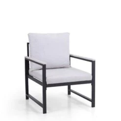 PHI VILLA Accent Living Room Lounge Sofa Chair With Metal Frame - Brown -Gourmet Interiors 3f07d401 dbcd 44fd 81fe fce255599fdf