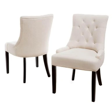 Cheney Contemporary Tufted Dining Chairs (Set Of 2) By Christopher Knight Home - 21.50" L X 25.00" W X 36.00" H - Deep Red/Dark Brown 20 Cheney Contemporary Tufted Dining Chairs (Set Of 2) By Christopher Knight Home - 21.50" L X 25.00" W X 36.00" H - Deep Red/Dark Brown - Image 18