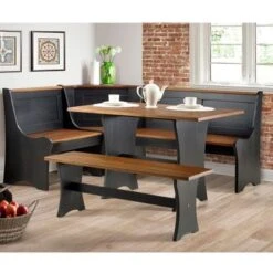 The Gray Barn Hillcrest 3-Piece Storage Nook - Black/Walnut -Gourmet Interiors 40829717 4c8d 4b1f b67d b8e1058f0eaa