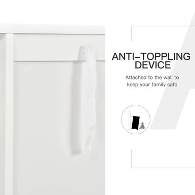 HOMCOM Kitchen Console Table, Buffet Sideboard, Wooden Storage Table With 2-Level Cabinet And Open Space - Grey 7 HOMCOM Kitchen Console Table, Buffet Sideboard, Wooden Storage Table With 2-Level Cabinet And Open Space - Grey - Image 5