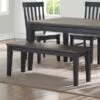 Ralston Two-Tone Ebony And Driftwood Dining Bench By Greyson Living - Two-tone Ebony And Driftwood -Gourmet Interiors 423a01d3 96f7 4de9 a967 5fd0f35063e2