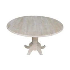 42" Round Pedestal Dual Drop Leaf Table - Unfinished - N/A - 35.5"H -Gourmet Interiors 431ad6cd 76e1 4db2 825b 5958da14e0ed