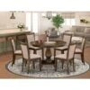 East West Furniture Dining Table Set - A Kitchen Table And Linen Fabric Dining Chairs With High Back (Pieces Option) - F2MZ7-716 -Gourmet Interiors 43a978f9 5776 4e6a 8083 e707439a18a5