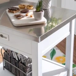 Schley Kitchen Cart White -Gourmet Interiors 44121d88 fc2e 435c 9578 66b8a4724766