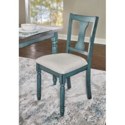 Harcrest Side Chair Teal Set Of 2
