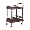 2-Tier Serving Cart With Casters In Merlot And Brass - Serving Cart - Merlot And Brass -Gourmet Interiors 447dd584 bd8a 4bfa a20f 3ea2f4308ec4