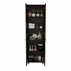 FM Furniture Pensacola, Double Door Pantry Cabinet, Five Interior Shelve - N/A - Black Wenge 30 FM Furniture Pensacola, Double Door Pantry Cabinet, Five Interior Shelve - N/A - Black Wenge -Gourmet Interiors 453071ee b264 4a75 b161 800d73e20fc2