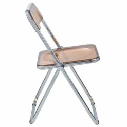LeisureMod Lawrence Acrylic Folding Chair (Set Of 2) - 30" - Tangerine -Gourmet Interiors 4536c47c 4b09 4149 9e85 495039bc4c3d