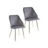 Porthos Home Pema Dining Chairs Set Of 2, Velvet, Gold Chrome Legs - Grey 1 Porthos Home Pema Dining Chairs Set Of 2, Velvet, Gold Chrome Legs - Grey -Gourmet Interiors 453b356b 284e 480f 8f2c 5849255acdde