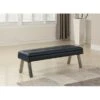 Somette Janice Blue Dining Bench - Single - Dining Height -Gourmet Interiors 4551002d 9588 4ec7 96f3 a5f87adf2027