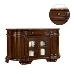 Traditional Round Server In Brown Cherry - Cherry Brown -Gourmet Interiors 45678cdb 8aeb 4c9e 8af8 395cfd89b1ce