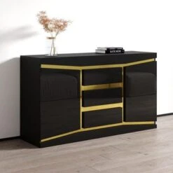 Prestige 55" Sideboard - Black -Gourmet Interiors 45685dd6 d6cb 44ae 989e a7c49bad9181