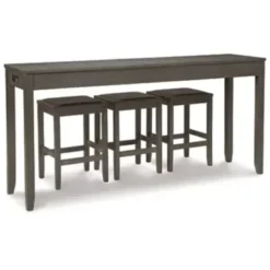Gray Caitbrook Rectangular Dining Room Counter TBL Set(4/CN) -Gourmet Interiors 4568fc44 a7dc 4120 b031 e1f7f1f182fd