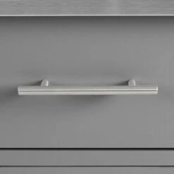 Savannah Stainless Steel Top Full-Size Kitchen Island/Cart - 37"H X 42"W X 18.25"D - Kitchen Cart - Stainless Steel - Grey -Gourmet Interiors 45b73335 2c87 42fb 8021 8a8493d0637d