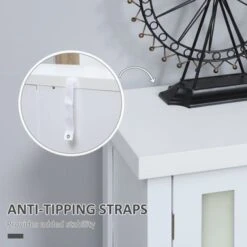 HOMCOM Modern Kitchen Sideboard, Buffet Cabinet With Storage, 4 Glass Doors, Adjustable Shelves For Living Room, Bedroom - N/A - Grey -Gourmet Interiors 45fcbba6 f0f8 4549 9a9c 0b2fa3bd816a