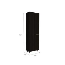 FM Furniture Pensacola, Double Door Pantry Cabinet, Five Interior Shelve - N/A - Black Wenge 22 FM Furniture Pensacola, Double Door Pantry Cabinet, Five Interior Shelve - N/A - Black Wenge -Gourmet Interiors 46170bff 1ecc 46c6 8f50 18c60d9361e2