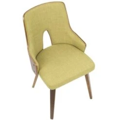 LumiSource Stella Mid-Century Modern Padded Dining/Accent Chair (Set Of 2) - Black Faux Leather/walnut -Gourmet Interiors 461f20f4 6505 4b3c 9410 2a0106c0cecf