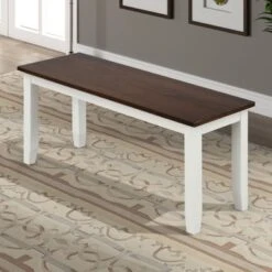 6 Piece Dining Table Set With Bench, Table Set With Waterproof Coat - Ivory And Cherry -Gourmet Interiors 465a6bff 8d17 4c77 b878 e5bd3033f7b9