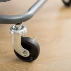 3-Tier Metal Utility Cart With Wheels Storage Shelves Organizer - 17.7"x13.7"x31" - Pink -Gourmet Interiors 468bf125 767e 41f3 ad34 b22839e42615