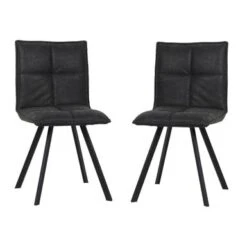 LeisureMod Wesley Modern Leather Dining Chair With Metal Legs Set Of 2 - Light Brown -Gourmet Interiors 47795aa2 ff6d 4de7 8074 4d712244152e