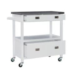 Schley Kitchen Cart White -Gourmet Interiors 4874cfda a321 4216 8db1 4cedcba7a52c