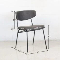 (Set Of 2) Ingrid Modern Faux Leather Dining Chair - Gray -Gourmet Interiors 48935b62 c4a8 4d0b 8f19 d98482172ee2