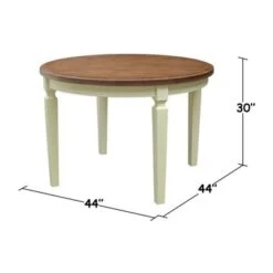 44 X 44 In. Round Top Dining Table - N/A - Hickory/Shell -Gourmet Interiors 48ffcd91 a81f 432d 950c 22b2a9c0de75