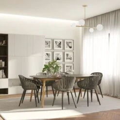 Midtown Concept Petri Indoor Black Or White Dining Set - 7 Piece - White Set -Gourmet Interiors 4933856d 74c0 47ee 8657 08cdc6f7662d