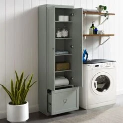 Harper Convertible Pantry Closet - 12.5" X 22" X 74" - Gray -Gourmet Interiors 49465bc2 9500 4827 aff7 8e5271c0d18c