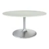 Declaration Dining Table 48" White & Silver - 59.1 -Gourmet Interiors 49eaaea4 ac78 47e8 9fd9 dd28c9156b28