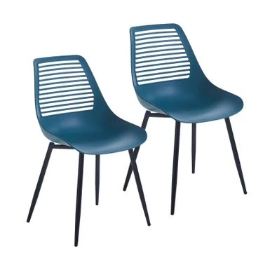 Porthos Home Ebrill Dining Chairs Set Of 2, Plastic Shell, Iron Legs - Black 10 Porthos Home Ebrill Dining Chairs Set Of 2, Plastic Shell, Iron Legs - Black - Image 8