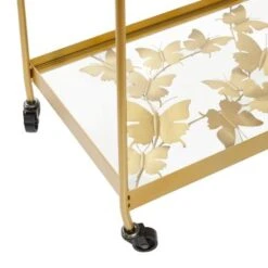 Gold Iron Contemporary Bar Cart 31 X 28 X 14 - 28 X 14 X 31 - Bronze -Gourmet Interiors 4ab850d0 5bf3 4fb5 81d8 311718cff972