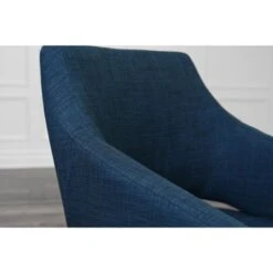 Abbyson Mansell Linen Upholstered Dining Chair - Single - Dark Blue -Gourmet Interiors 4ac71412 3e3c 4843 864f d34b339312db
