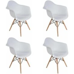 Porch & Den Old Weir Mid-Century Wood Eiffel Base/ Bucket Dining Chair (Set Of 4) - Green -Gourmet Interiors 4af7e81b e908 44a1 a11e f43a1d296988