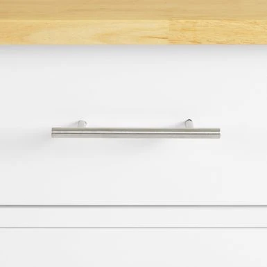 Savannah Wood Top Compact Kitchen Island/Cart - 37"H X 22.25"W X 15.75"D - Kitchen Cart - Wood - White 14 Savannah Wood Top Compact Kitchen Island/Cart - 37"H X 22.25"W X 15.75"D - Kitchen Cart - Wood - White - Image 12