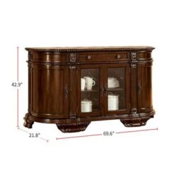 Traditional Round Server In Brown Cherry - Cherry Brown -Gourmet Interiors 4cd46438 6e00 47c2 8ebe 9d76458a0a42