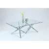 Somette Leilany 44" X 84" Rectangular Dining Table - Stainless Steel - Stainless Steel