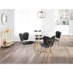 Madeline Chair In Velvet & Gold Metal - Set Of 2 - N/A - Blush Pink -Gourmet Interiors 4da52b31 ac18 43fd b774 336127bfcc06