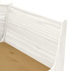 Living Essentials By Hillsdale Gablewood Wood L-Shaped Dining Nook, Washed White With Honey Tops - 28.75H X 39.25W X 23.5D - Washed White W/ Honey Tops -Gourmet Interiors 4fd85b87 11cd 4dc5 a404 e7c9c8a695fd