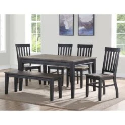 Ralston Two-Tone Ebony And Driftwood Dining Bench By Greyson Living - Two-tone Ebony And Driftwood -Gourmet Interiors 50bac046 2ff3 4e19 bc82 13ae20323c3c