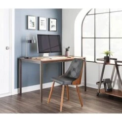 Carson Carrington Arvika Mid-century Modern Walnut Wood Dining Chair - N/A - White -Gourmet Interiors 51080524 58f0 4d9d ac3b 81fb793767dc